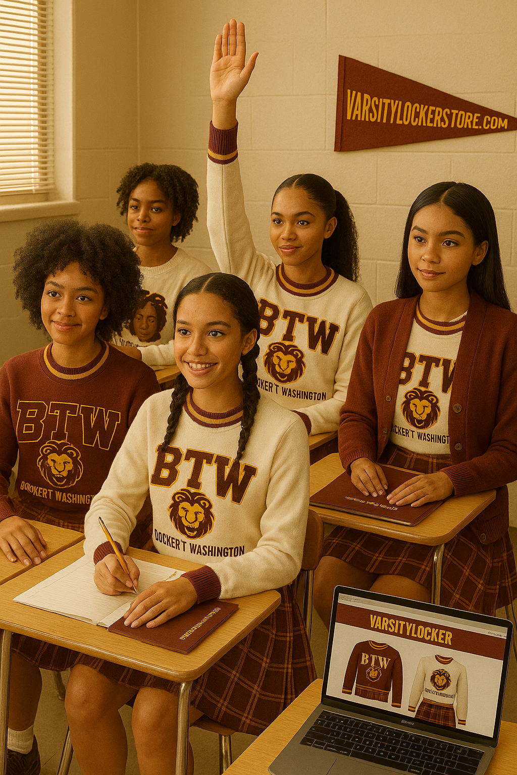 Booker T. Washington Legacy Varsity Set β Cream & Maroon Edition