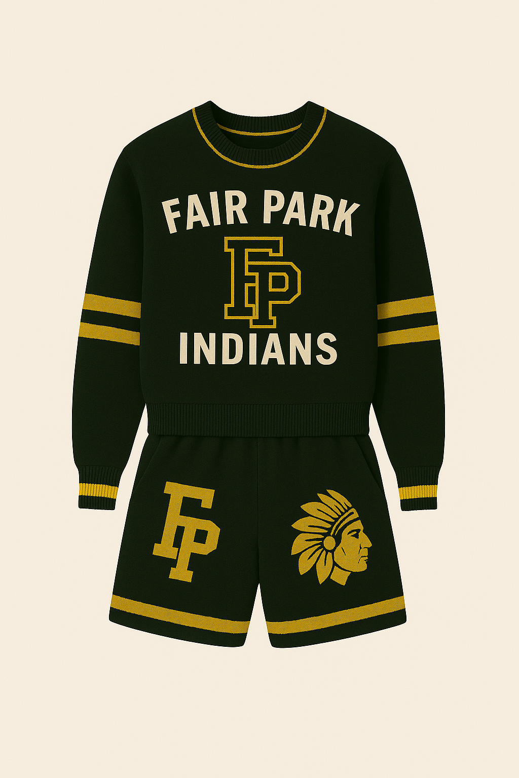 Fair Park Legacy Varsity Set – Cream & Black Edition