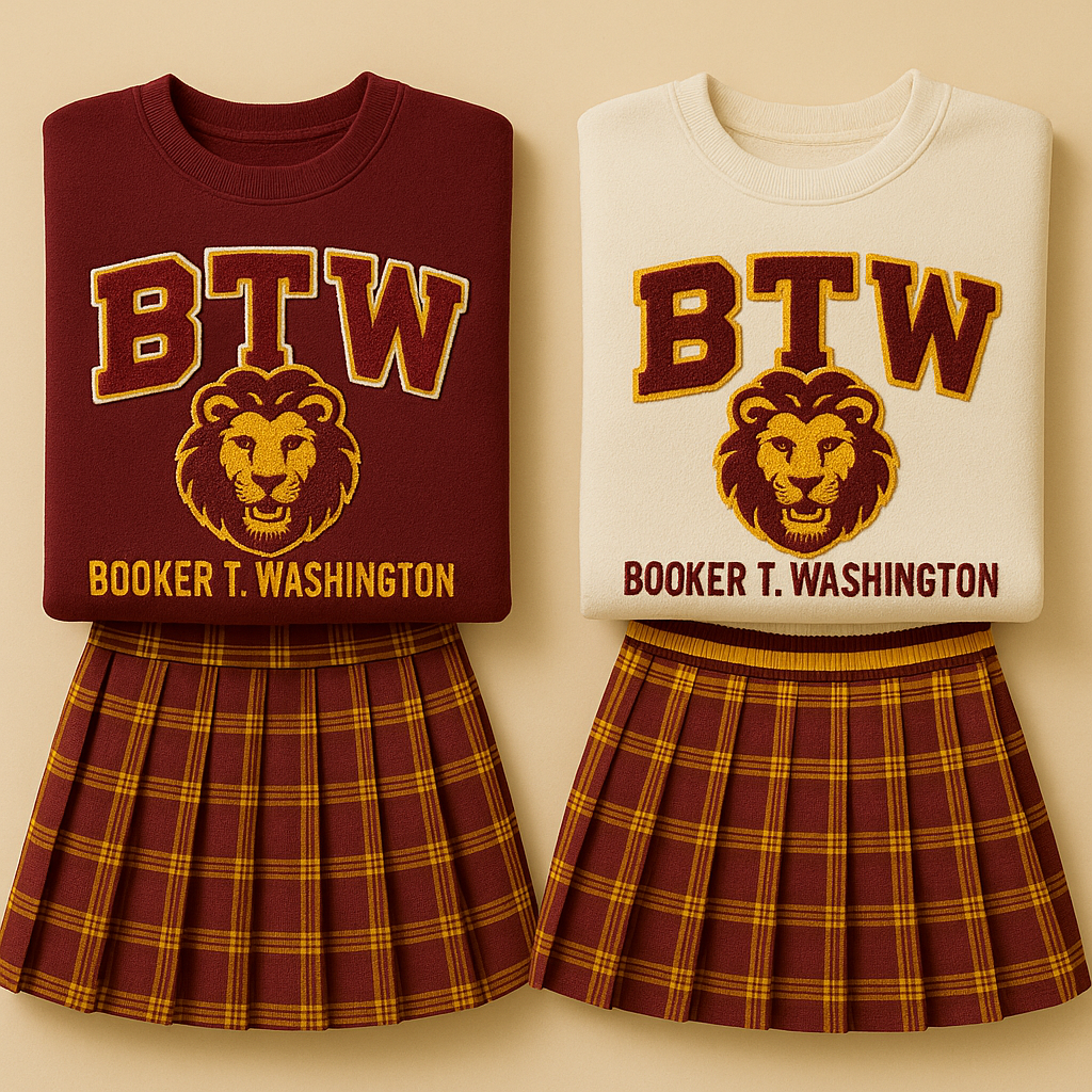 Booker T. Washington Legacy Varsity Set – Cream & Maroon Edition
