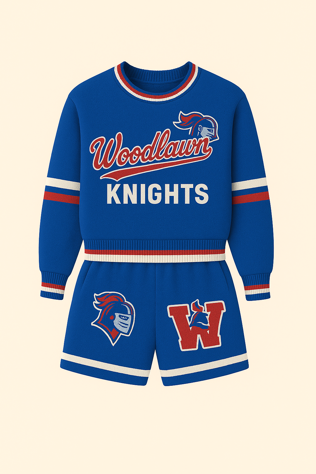 Woodlawn Legacy Varsity Set – Cream & Blue Edition