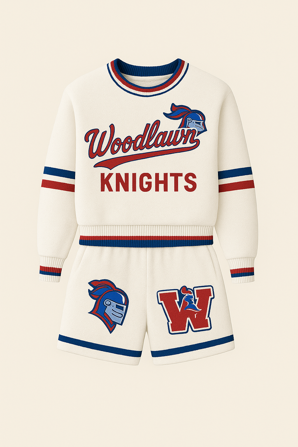 Woodlawn Legacy Varsity Set – Cream & Blue Edition